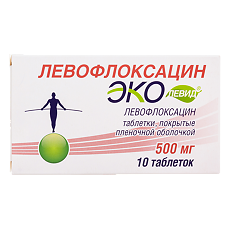 Изображение товара Левофлоксацин Эколевид таблетки покрыт.плен.об. 500 мг 10 шт
