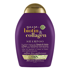 Купить OGX Шампунь для лишенных объема и тонких волос с биотином и коллагеном Thick And Full Biotin And Collagen Shampoo 385 мл 1 шт цена