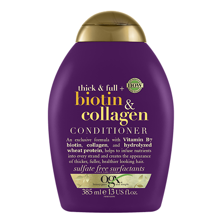 OGX Кондиционер для лишенных объема и тонких волос с биотином и коллагеном Thick And Full Biotin And Collagen Conditioner 385 мл 1 шт
