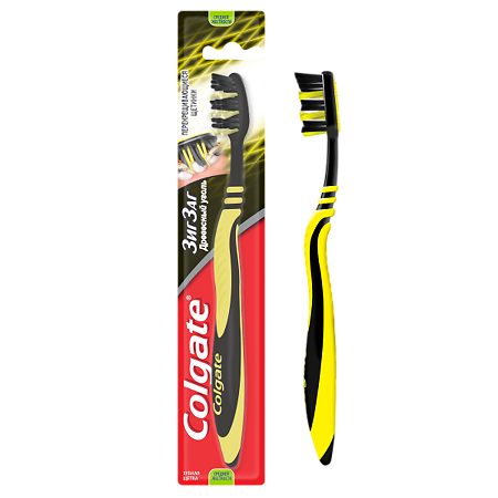 Colgate Зубная щетка Зигзаг Древесный уголь средняя 1 шт
