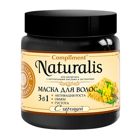 Compliment Naturalis маска для волос с горчицей (активация роста-объем-густота) 500 мл 1 шт