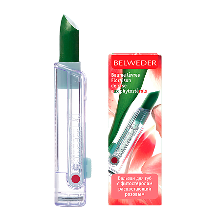 Изображение товара Belweder Бальзам для губ с фитостеролом расцветающий розовый 4 г 1 шт