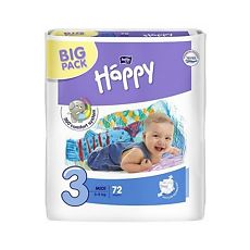Купить Bella Подгузники Baby Happy 3 midi 5-9 кг BIG PACK 72 шт цена