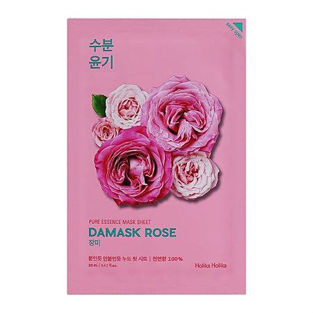 Holika Holika Pure Essence увлажняющая тканевая маска дамасская роза 1 шт