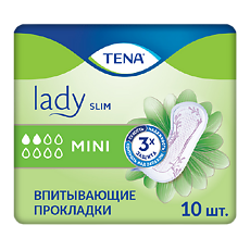 Купить Tena Lady Slim Mini прокладки урологические 10 шт цена