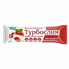 Купить Турбослим белковый батончик для контроля веса клубничный чизкейк 50 г 1 шт цена