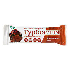 Купить Турбослим белковый батончик для контроля веса шоколадный кекс 50 г 1 шт цена