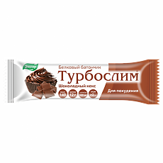 Купить Турбослим белковый батончик для контроля веса шоколадный кекс 50 г 1 шт цена
