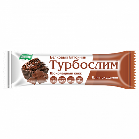 Турбослим белковый батончик для контроля веса шоколадный кекс 50 г 1 шт
