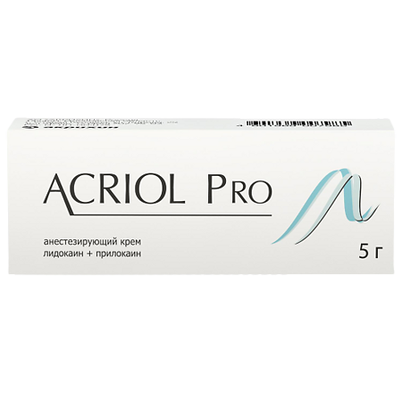 Изображение товара Акриол Про крем для местного и наружного применения 2,5% + 2,5% 5 г 1 шт