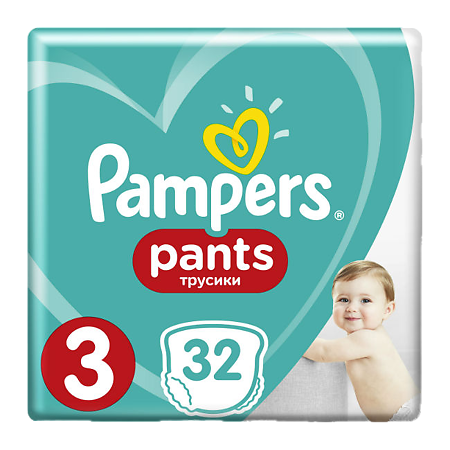 Трусики-подгузники Памперс (Pampers) Premium Care Pants 6-11 кг р.3 32 шт