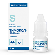 Изображение товара Тимолол-СОЛОфарм капли глазные 0,5 % 5 мл фл-кап 1 шт