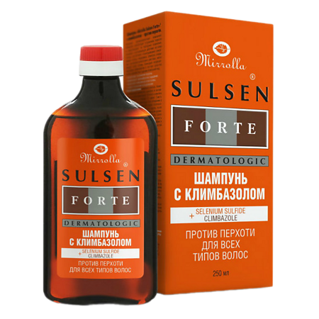 Изображение товара Mirrolla Сульсен Форте шампунь против перхоти 250 мл для нормализации кожи головы
