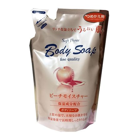 Mitsuei Soft Three Крем-мыло для тела с экстрактом персика (глубоко увлажняющее) 400 мл 1 шт