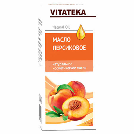 Масло персиковое косметическое с витаминно-антиоксидантным комплексом Витатека 30 мл 1 шт