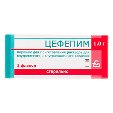 Изображение товара Цефепим порошок д/приг.раствора для в/в и в/м введ 1 г фл 1 шт
