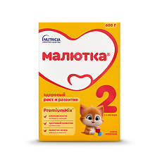 Купить Малютка 2 молочная смесь 6-12 мес. 600 г 1 шт цена