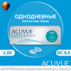 Контактные линзы 1-Day Acuvue Oasys with Hydraluxe -1.00/8.5/14.3 30шт