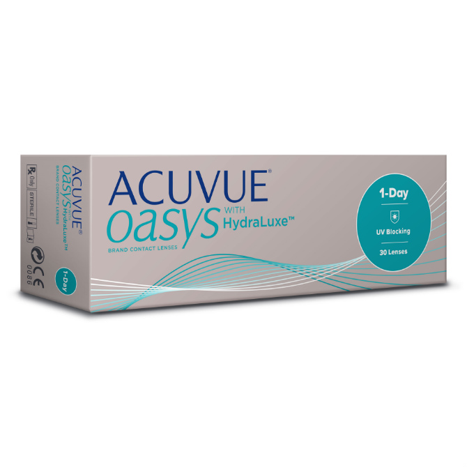 Изображение товара Контактные линзы 1-Day Acuvue Oasys with Hydraluxe, 30 шт, -7.00, 8.5, ежедневные Изображение товара Контактные линзы 1-Day Acuvue Oasys with Hydraluxe, 30 шт, -7.00, 8.5, ежедневные