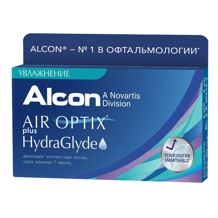 Изображение товара Контактные линзы Air Optix Plus HydraGlyde -6.50 3 шт