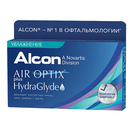 Контактные линзы Air Optix Plus HydraGlyde -6.50 3шт.