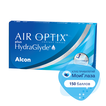 Контактные линзы Air Optix Plus HydraGlyde -6.00/6 шт.