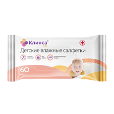 Изображение товара Салфетки влажные детские Клинса Kids 60 шт.