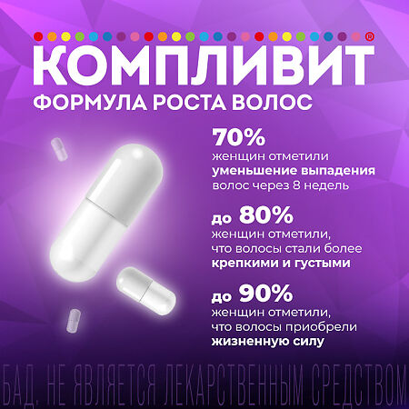 Компливит Формула роста волос капсулы массой 596 мг БАД 60 шт