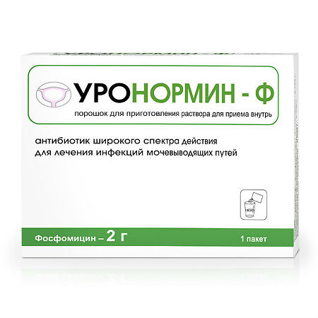 Уронормин-Ф порошок д/приг раствора для приема внутрь 2 г пакеты по 6 г 1 шт