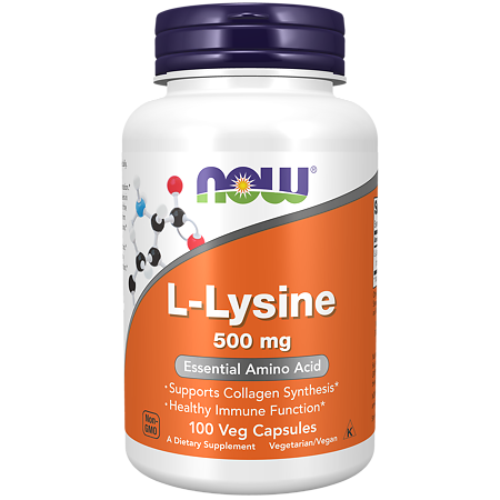 Now L-Lysine L-Лизин 500 мг массой 840 мг 100 шт