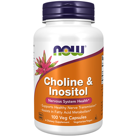 Now Choline & Inositol Холин+Инозитол капсулы массой 1142 мг 100 шт