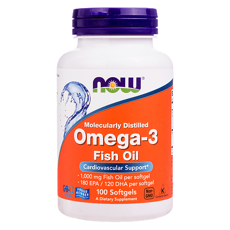 Now Omega-3 Омега-3 1000 мг желатиновые капсулы, 100 шт.