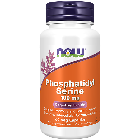 Now Phosphatidyl Serine Фосфатидилсерин 100 мг капсулы массой 620 мг 60 шт