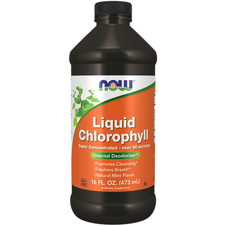 Now Liquid Chlorophyll Mint Flavor Хлорофилл жидкий мятный вкус 16 OZ 473 мл 1 шт