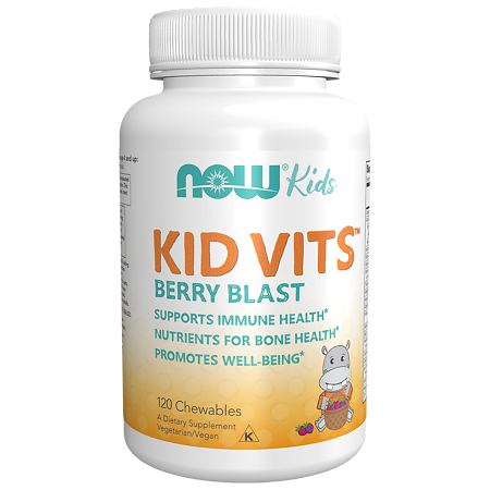 Now Kids Kid Vits Berry Blast детские витамины Кид Витс с ягодным вкусом жевательные таблетки массой 1785 мг 120 шт