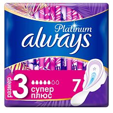 Изображение товара Always Прокладки гигиенические Platinum Collection Super Plus Single 7 шт