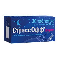 Изображение товара СтрессОфф форте таблетки покрыт.об. 120 мг 30 шт