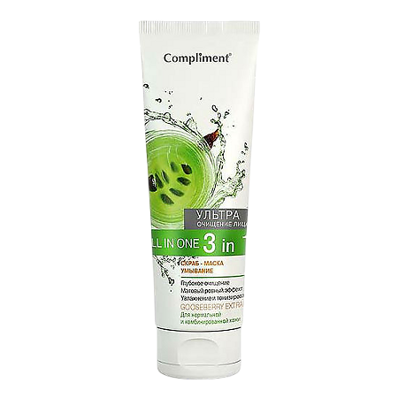 Изображение товара Compliment All in one 3 в 1 Мусс-маска-скраб Ультра очищение лица 130 мл 1 шт