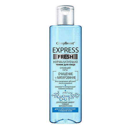 Compliment Express Fresh нормализующий тоник для лица сужающий поры 250 мл 1 шт