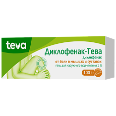 Изображение товара Диклофенак-Тева гель для наружного применения 1 % 100 г 1 шт