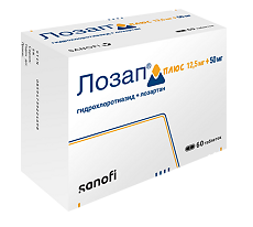 Изображение товара Лозап Плюс таблетки покрыт.плен.об. 12,5 мг+50 мг 60 шт