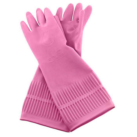 Clean Wrap Перчатки из натурального латекса c внутренним покрытием розовые р XL 1пара, 1 уп