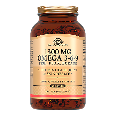 Solgar Комплекс жирных кислот 1300 мг Омега 3-6-9 капсулы массой 1776 мг 120 шт