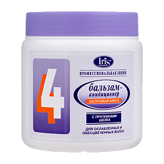 Купить Iris Профи Бальзам-кондиционер №4 Шёлковый блеск для ослабленных и обецвеченных волос с с низасилком 500 мл 1 шт цена