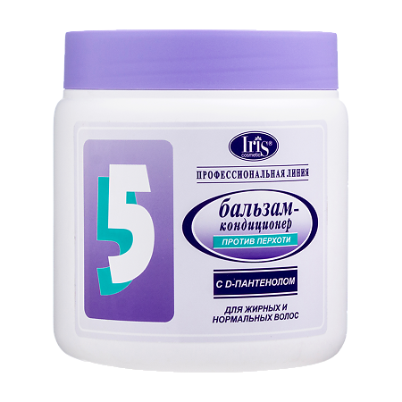 Изображение товара Ирис Профи Бальзам-кондиционер №5 против перхоти для жирных и нормальных волос 500 мл