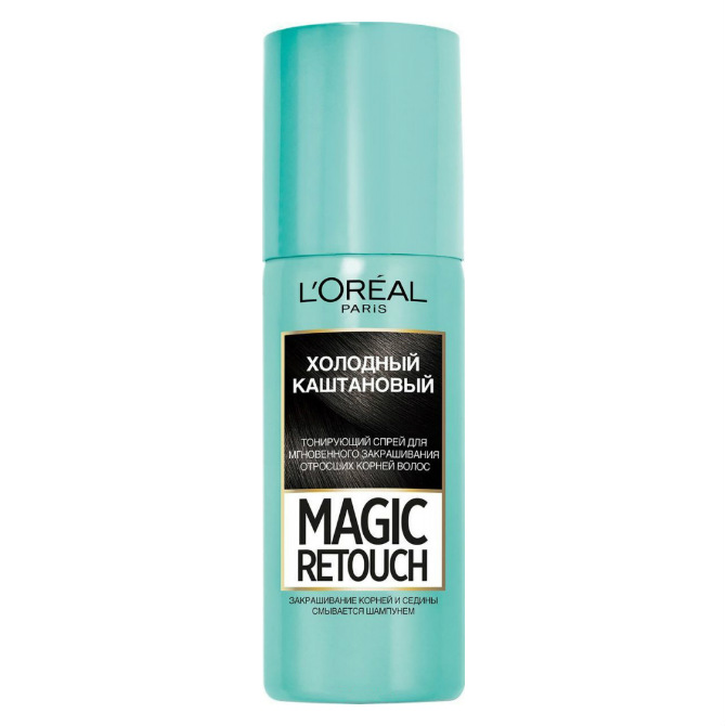 Изображение товара Loreal Magic Retouch Тонирующий спрей для волос холодный каштан 75 мл Изображение товара Loreal Magic Retouch Тонирующий спрей для волос холодный каштан 75 мл