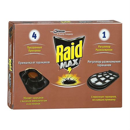 Raid Max приманка для тараканов 5 шт