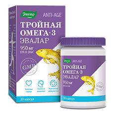 Купить Тройная Омега-3 Anti-Age 950 мг капсулы по 1300 мг 30 шт цена