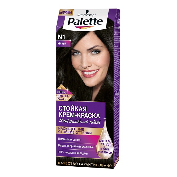 Изображение товара Palette стойкая крем-краска N1 Черный 110 мл - профессиональный результат дома
