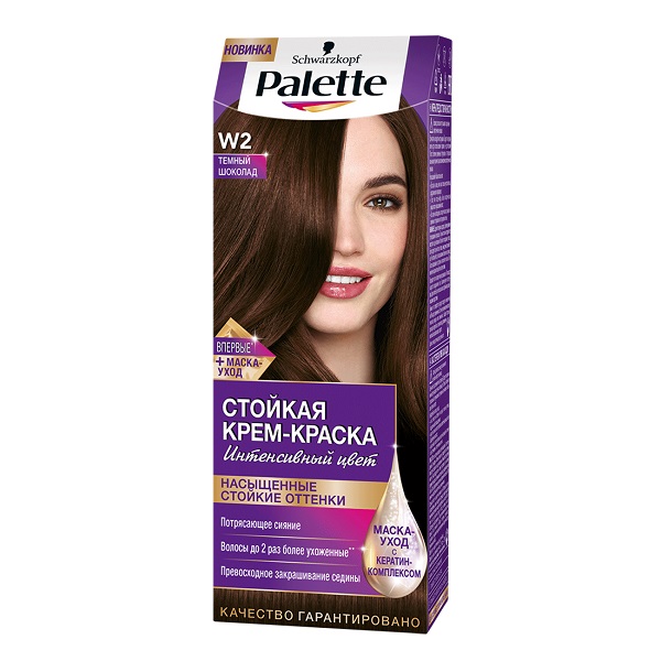 Изображение товара Palette стойкая крем-краска W2 Темный шоколад 110 мл для насыщенного цвета и ухода